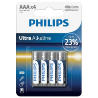 Alkaline Batteries Philips LR03 AAA LR03 (4 pcs)