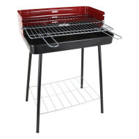 Charcoal Barbecue with Stand Algon Black Red (52 X 37 x 71,5 cm)