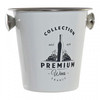 Ice Bucket DKD Home Decor White Silver Stainless steel (17 x 14 x 14 cm)