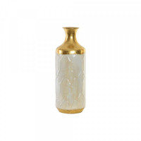 Vase DKD Home Decor White Metal Glam (16.5 x 16.5 x 46 cm)