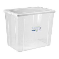 Storage Box with Lid Tontarelli 80 L Transparent (59 X 39 x 48 cm)