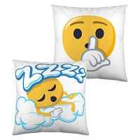 Cushion with Filling Emoji Shushing Face (40 x 40 cm)