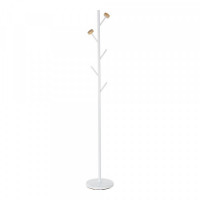 Hat stand DKD Home Decor White Wood Metal (28 x 28 x 171 cm)