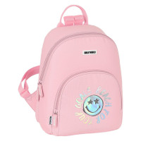 Casual Backpack Smiley Iris Pink