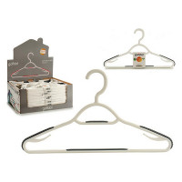 Set of Clothes Hangers Non-slip White Silicone (3 Pieces)