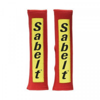 Seat Belt Pads Sabelt SB450040/S Red Velcro (2 uds)