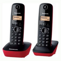 Wireless Phone Panasonic Corp. KX-TG1612SPR DECT (2 pcs) Negro