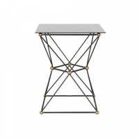Side table DKD Home Decor Metal Crystal (45 x 45 x 55.5 cm)