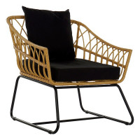 Garden chair DKD Home Decor Metal Rattan (76 x 58 x 80 cm)