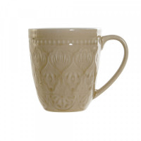 Mug DKD Home Decor Cream Stoneware Mandala