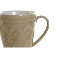 Mug DKD Home Decor Cream Stoneware Mandala