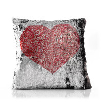 Cushion Love Black Silver (40 x 40 x 8 cm) (Refurbished A+)