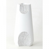 Vase DKD Home Decor White Resin Abstract (15 x 15 x 35 cm)