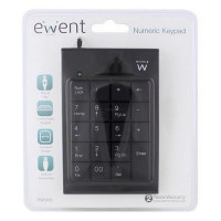 19-Key Keyboard Ewent EW3102 Black