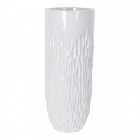 Vase DKD Home Decor White Fibre Modern (36.5 x 36.5 x 91 cm)