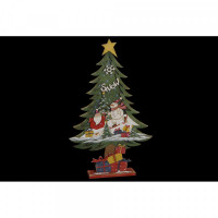 Christmas Tree DKD Home Decor Wood LED (2 pcs) (25 x 7 x 42 cm)