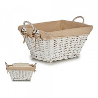 Basket Cloth White wicker (36 x 29,5 x 50 cm)