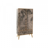 Cupboard DKD Home Decor Green Wood Metal Bamboo (81 x 38 x 161 cm)