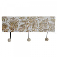 Wall mounted coat hanger DKD Home Decor Metal Tropical Mango wood Sheets (38 x 7 x 18 cm)