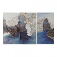Painting DKD Home Decor Sea Canvas Abstract (3 pcs) (30 x 2 x 60 cm)
