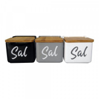 Salt Shaker with Lid Ceramic