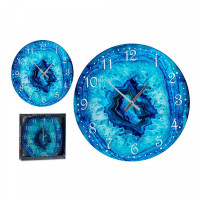 Wall Clock Turquoise Crystal (30 x 4 x 30 cm)