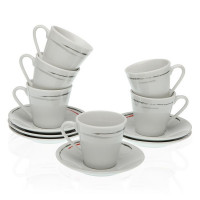 Set of 6 Cups with Plate Briss