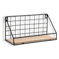 Shelves Grille Metal MDF Wood (10,5 x 14 x 28,5 cm)