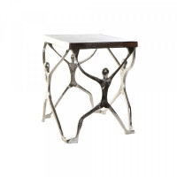 Side table DKD Home Decor Aluminium Silver (44 x 44 x 46 cm)