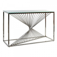 Console DKD Home Decor Silver Crystal Steel (120 x 40 x 78 cm)