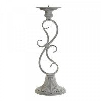 Candle DKD Home Decor Grey Metal (13 x 13 x 40 cm)