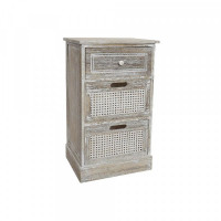Chest of drawers DKD Home Decor Rattan Paolownia wood (40 x 30 x 70 cm)