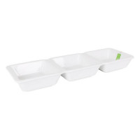 Tray with Compartments Yummy Aperitif Porcelain (29,3 x 9,5 x 3,3 cm)