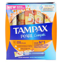Super Plus Tampon Pearl Compak Tampax (16 Pieces)
