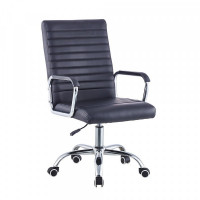 Office Chair Black Polyskin Polyurethane (48 x 52 cm)