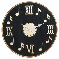 Wall Clock DKD Home Decor Musical Iron MDF Wood (60 x 4 x 60 cm)