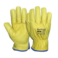 Work Gloves Ruvigrab 321F Leather Inner lining Yellow (Refurbished A+)