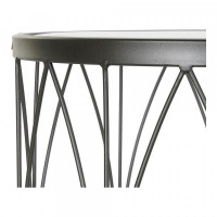 Side table DKD Home Decor Black Crystal Iron (45 x 45 x 60 cm)