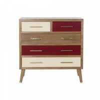 Chest of drawers DKD Home Decor Metal Paolownia wood (80 x 34 x 84 cm)