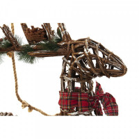 Christmas bauble DKD Home Decor Reindeer wicker (53 x 19 x 90 cm)