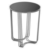 Side table Norman Metal Tempered Glass (42 x 54,5 x 42 cm)