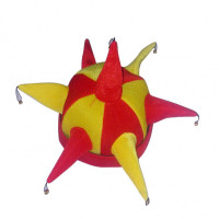 Spanish Flag Jester Hat with 7 Bells