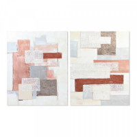 Painting DKD Home Decor Squares Abstract (2 pcs) (80 x 3.8 x 100 cm)