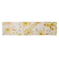 Carpet DKD Home Decor Yellow White Polyester Cotton (60 x 240 x 0.5 cm)