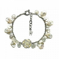 Ladies'Bracelet Folli Follie 2B14F003WW Steel Mother of pearl (23 cm)
