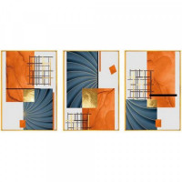 Painting DKD Home Decor Abstract (3 pcs) (60 x 3 x 80 cm)