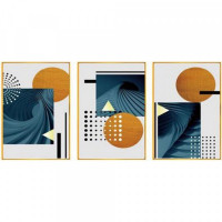 Painting DKD Home Decor Abstract (3 pcs) (60 x 3 x 80 cm)