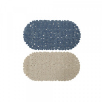 Bath rug DKD Home Decor Blue Beige PVC (2 pcs) (68 x 1 x 35 cm)