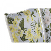 Cushion DKD Home Decor Jacquard Polyester Flowers (45 x 10 x 45 cm) (3 pcs)