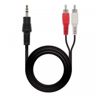 Audio Jack (3.5mm) to 2 RCA Cable NANOCABLE 10.24.0301 (0,5M)
